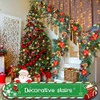 Christmas Garland with Lights, Outdoor Christmas Garland, 9ft, B0C6Q949DW, Red New