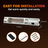 PAMAPIC Electric Heater, Remote Control Wall-Mounted, 1500W B08FHSK38K - Gold New