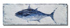 RFDEPOT ARTS Coastal Canvas Wall Art Hand Painted Tuna Fish Painting Blue White New