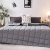 LIANLAM Weighted Blanket 25 lbs 60"x80" Cooling Blanket with Glass Beads - Grey New