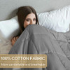 LIANLAM Weighted Blanket 25 lbs 60"x80" Cooling Blanket with Glass Beads - Grey New