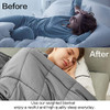 LIANLAM Weighted Blanket 25 lbs 60"x80" Cooling Blanket with Glass Beads - Grey New