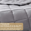 LIANLAM Weighted Blanket 25 lbs 60"x80" Cooling Blanket with Glass Beads - Grey New