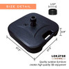 LOKATSE HOME 17.5'' Patio Umbrella Base Stand - Black New