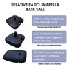 LOKATSE HOME 17.5'' Patio Umbrella Base Stand - Black New