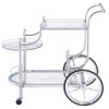 Coaster Home Furnishings Sarandon 3-Tier Metal Glass Bar Cart - 910076 New