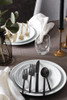 ONEIDA ALLAY 20-PIECE SILVERWARE SET FOR 4, FLATWARE B1017020AL21 - MIDNIGHT