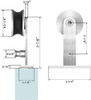 HAHAEMAIL 5FT Top Mount Stainless Steels Sliding Barn Door Hardware B081N2SYSD New