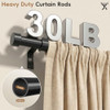 OLV 2 Pack Curtain Rod 36-45" Heavy Duty Modern Window Curtain Rod - Black New