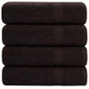GOLD TEXTILES Premium Bath Towels Set (Pack of 4,27 x 54) 100% Brown - 4 Pcs New