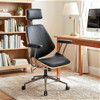 BERYTH HIGH BACK ERGONOMIC OFFICE CHAIR, WITH HEADREST & ARMS, BLACK Black
