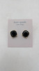 Kate Spade Square Studs Solid Cubic-Zirconia Stud Earring - Black/Gold New