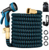 TYRELLSO 100FT EXPANDABLE GARDEN HOSE KINK FREE FLEXIBLE WATER HOSE BLACK BLUE
