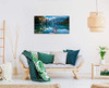 Large Canvas Print Picture Painting Blue Green Landscape Nature 20x40in New