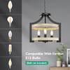 BESLOWE 3-LIGHT SEMI FLUSH MOUNT CEILING LIGHT, LIGHT 14.5 "W,68 "H - BLACK