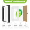 FrameWorks 11x17 Picture Frame Aluminum Frame w/Tempered Glass - Black New