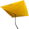 JUSTRITE 5FT X 5FT CEILING LEAK DIVERTER TARP WITH HOSE CONNECTION - YELLOW