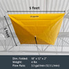 JUSTRITE 5FT X 5FT CEILING LEAK DIVERTER TARP WITH HOSE CONNECTION - YELLOW
