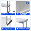 Hally Double Overshelf of Stainless Steel Shelf 12"x60" 2 Tier Shelves New