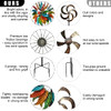 aboxoo 360 Wind SpinnerExtra Large Wind Spinners 22.8in_Brown New