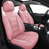 BLUEWALDON 5 Car Seat Covers Full Set with Faxu Leather Cushion Universal Fit New