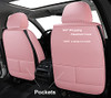 BLUEWALDON 5 Car Seat Covers Full Set with Faxu Leather Cushion Universal Fit New