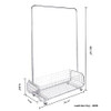 IAMFAN Clothes Rack Heavy Duty, Rolling Clothes Racks Metal - SIZE: 66x39x14 IN New