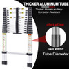 RIKADE TELESCOPIC LADDER 12.5FT ALUMINUM TELESCOPING LADDER NON-SLIP - ALF-38 New