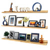 Annecy Floating Shelves Wall Mounted Set of 3 47" B08YN2GCKN - Carbonized Black New
