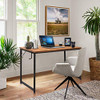 Lufeiya Small Solid Wood Computer Desk Rustic Home Office Student Study - Brown New