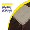 Sweet Home Collection Chair Cushion Memory Foam Pads Tufted Slip Non Skid New