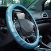 ATMOMO Microfiber Leather Car Steering Wheel Cover Universal Fit 15 Inch - Blue New