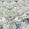 Luxe Weavers Distressed Floral Oriental Area Rug Cream 2x7 New