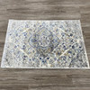 Luxe Weavers Distressed Floral Oriental Area Rug Cream 2x7 New