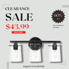 The Yodeling Goat Black Vanity Light - Farmhouse Bathroom Light Fixtures New