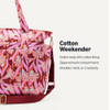 AMAZON ESSENTIALS WOMEN'S QUILTED COTTON TRAVEL TOTE BAG PINK/FLORAL
