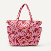 AMAZON ESSENTIALS WOMEN'S QUILTED COTTON TRAVEL TOTE BAG PINK/FLORAL