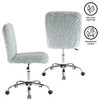 URBAN LIFESTYLE FAUX FUR ROLLING TASK CHAIR - GRAY