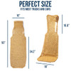 ZONETECH BEADED SEAT COVER COOLING MASSAGE CUSHION CAR SEAT NATURAL - NATURAL New