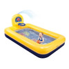 EVAJOY INFLATABLE KIDDIE POOL BASKETBALL HOOP DURABLE PVC BACKYARD - BLUE/YELLOW