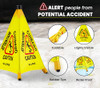 Alpine Caution Wet Floor Sign, Wall Mounted Foldable Bilingual Yellow 20" New