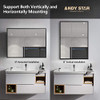 ANDY STAR Bathroom Mirror Wall Mounted 24x36x2 Inch Black Wood Deep Frame New