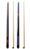 FVSCM Pool Cues 58" Billiard House Bar Pool Master+1 Guests 2-Pack - Black New