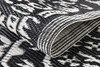 Ebimai Indoor/Outdoor Plastic Stain Proof Reversible Rug 3'11" x 5'11" - Black New