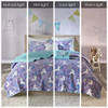 Urban Habitat Kids Reversible Cotton Quilt Set, 5 Pieces - Unicorn Purple New