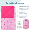 Wildkin Sleeping Bag for Kids, Pink and Gold Stars New