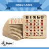 Regal Bingo Bulk Bingo Cards with Sliding Windows - 100 Pack, Woodgrain New