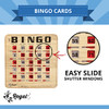 Regal Bingo Bulk Bingo Cards with Sliding Windows - 100 Pack, Woodgrain New