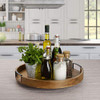 Gourmet Basics by Mikasa 5261664 Round Lazy Susan Serving Tray, 18" x 18", Mango New