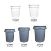 Thunder Group 20 Gallon Trash can, Plastics, White, Comes in Each New